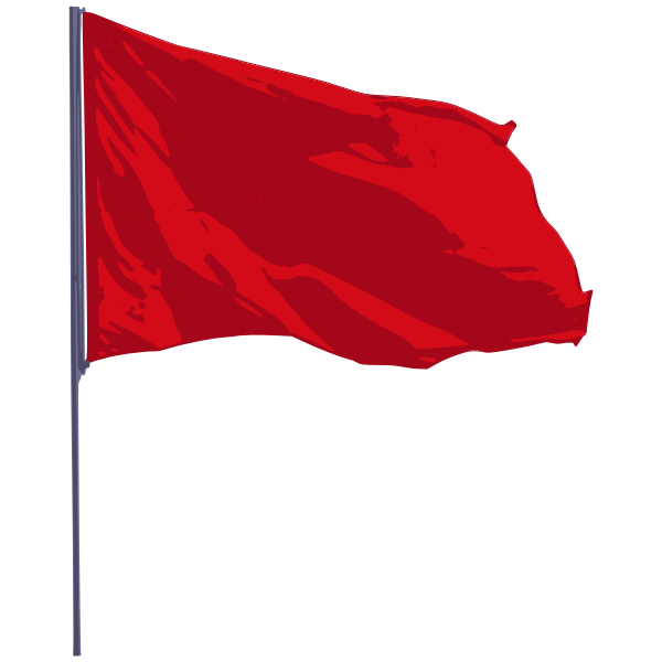 SVG Wavy red flag vector