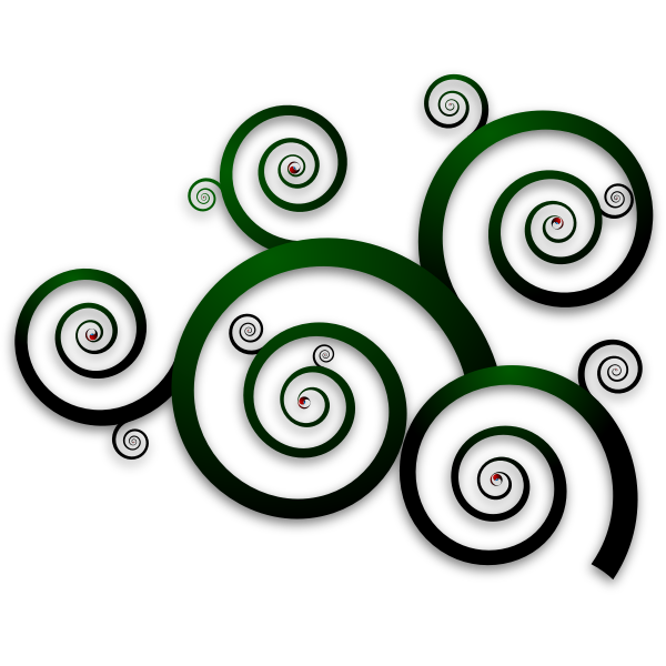 SVG Wavy spiral pattern with shadow vector image