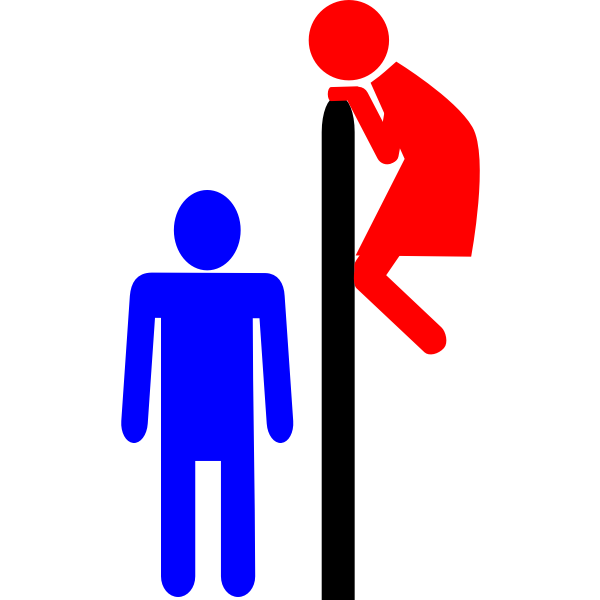 SVG WC door signage vector image
