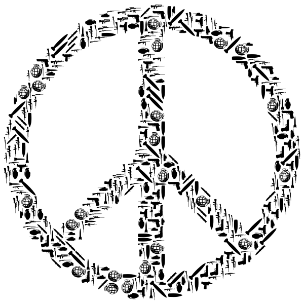 SVG Weapons in peace symbol