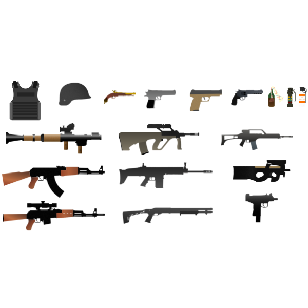 SVG Weapons pack colorized