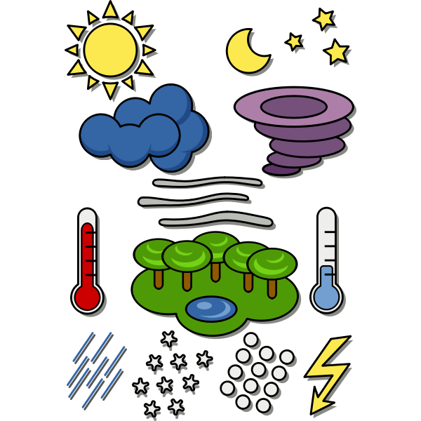 SVG Weather forecast symbols