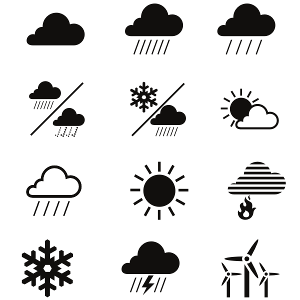 SVG Weather icons and symbols