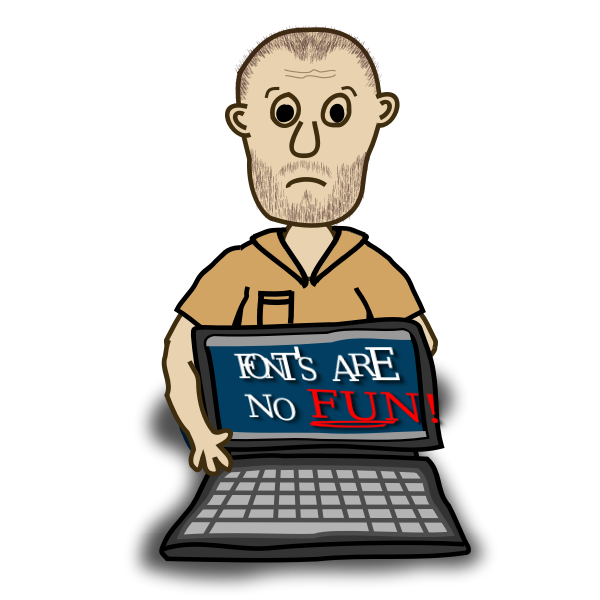SVG Web fonts and sad guy