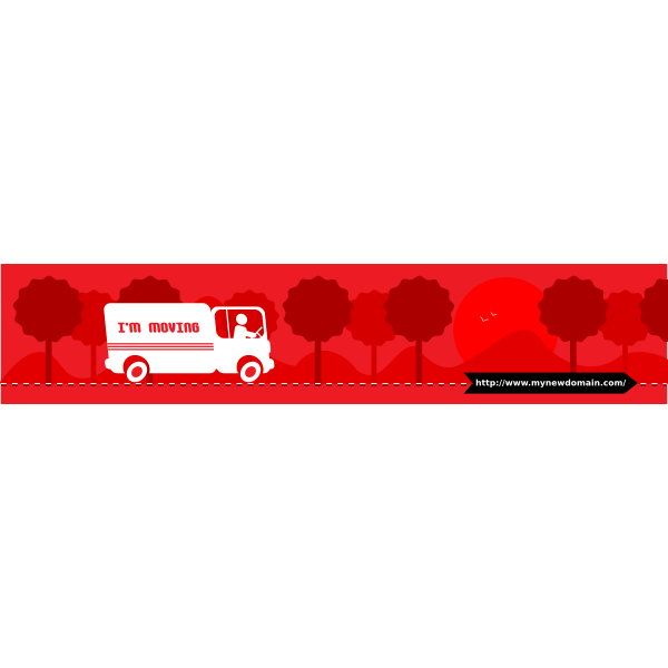 SVG Web site relocation banner vector graphics