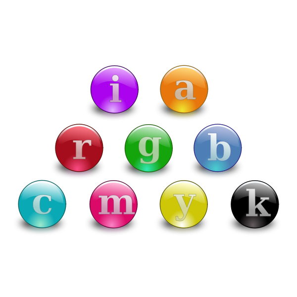SVG Web20 multi color buttons vector clip art