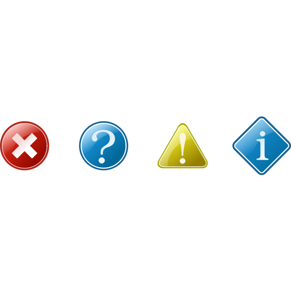 SVG Website information and eroor icons vector image