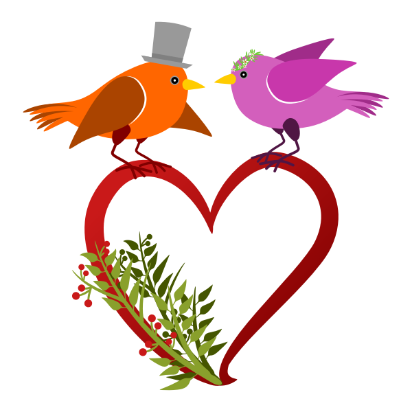 SVG Wedding birds