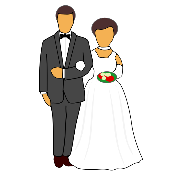 SVG Wedding couple