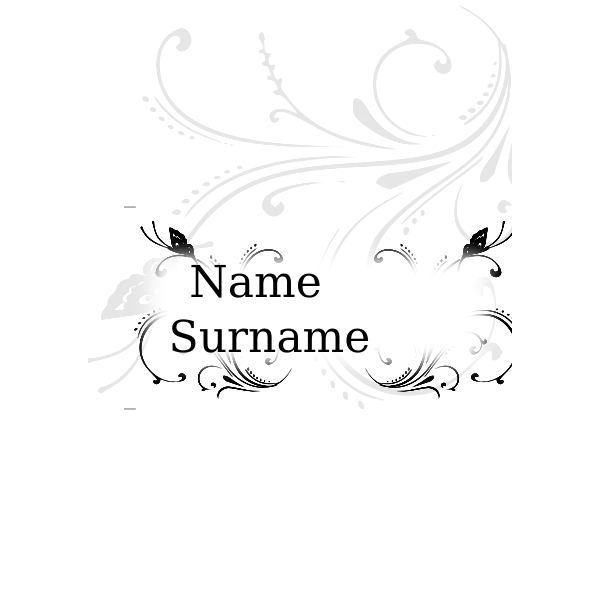 SVG Wedding invitation bw