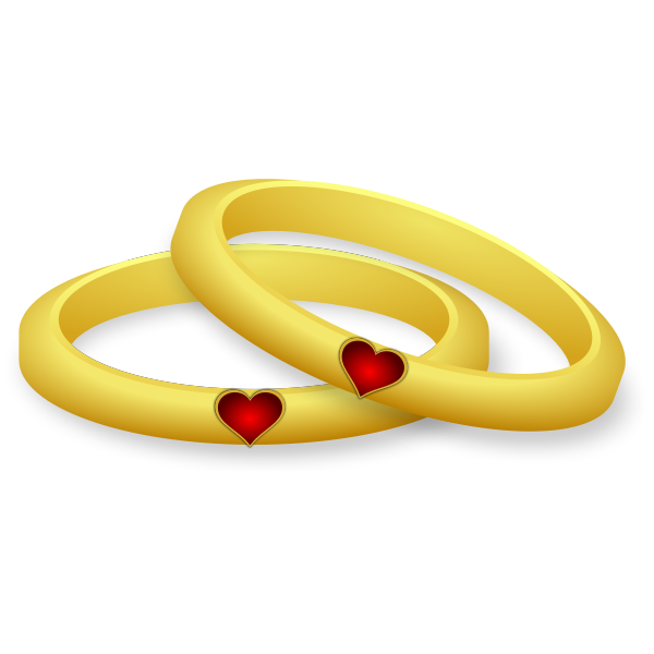 SVG Wedding rings vector image