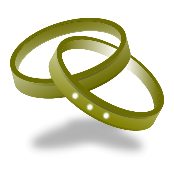 SVG Wedding rings with diamonds