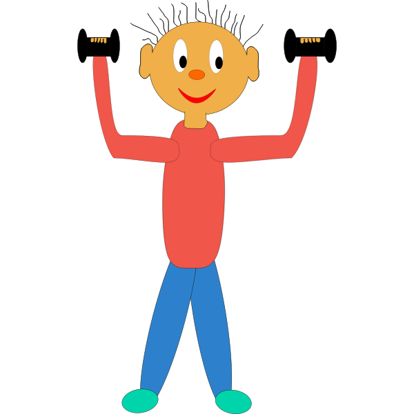 SVG Weightlifting cartoon vector