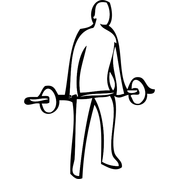 SVG Weightlifting exercise instruction vector clip art