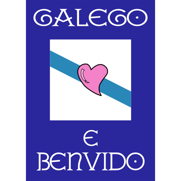 SVG Welcom to Galicia sign