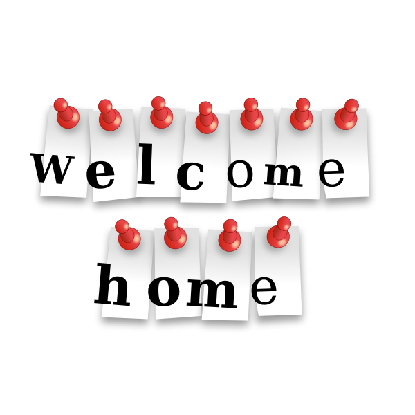 SVG Welcome Home notes