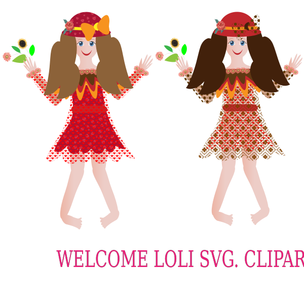 SVG Welcome Loli Cliparts