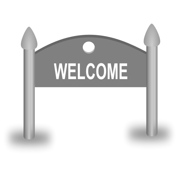 SVG Welcome Sign Board