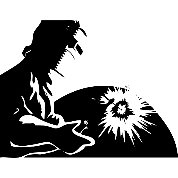 SVG Welder man vector clip art