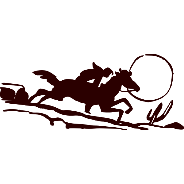 SVG Western horse rider