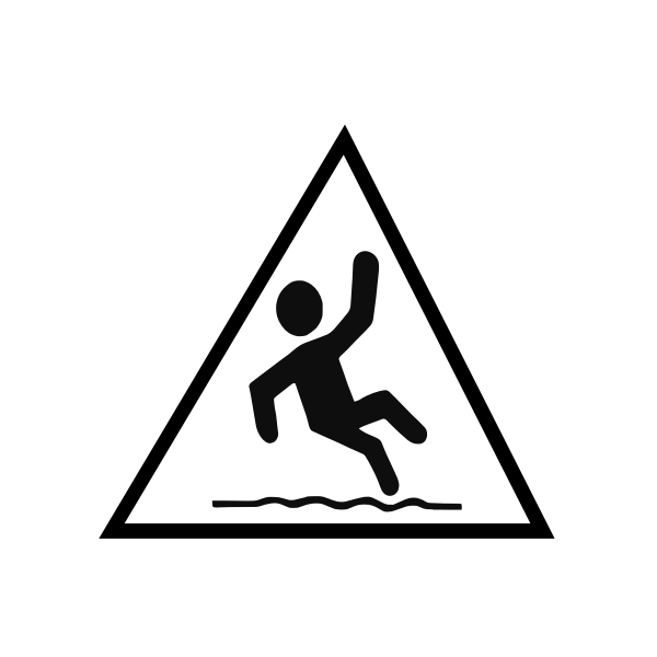 SVG Wet floor caution symbol