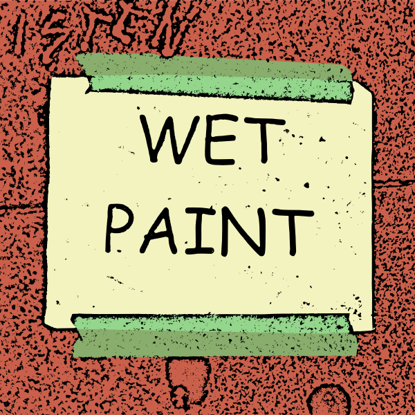 SVG Wet Paint sign