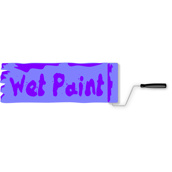SVG Wet paint sign vector image