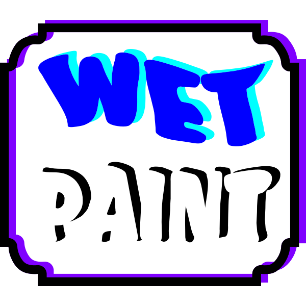 SVG Wet paint vector sign