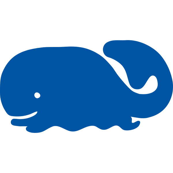 SVG Whale icon vector