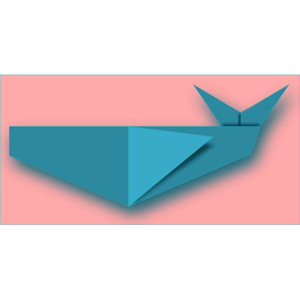 SVG whale origami