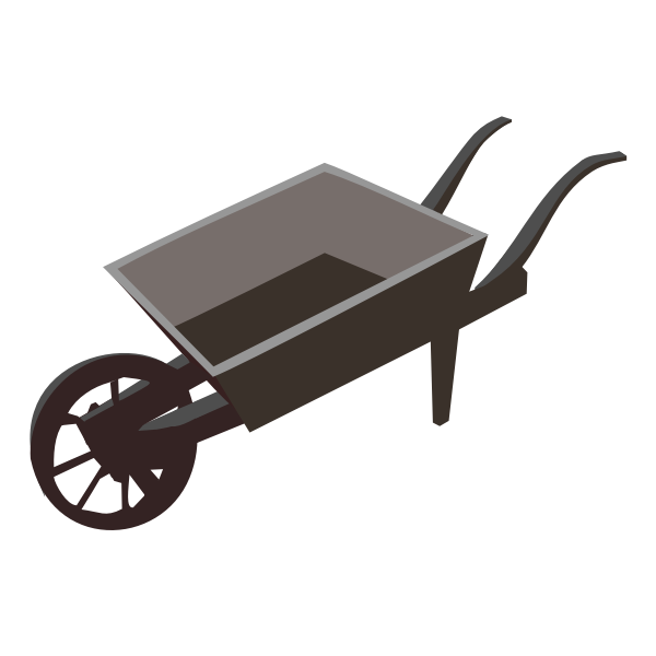SVG wheel barrow planter