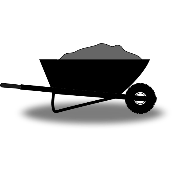 SVG Wheelbarrow silhouette vector image