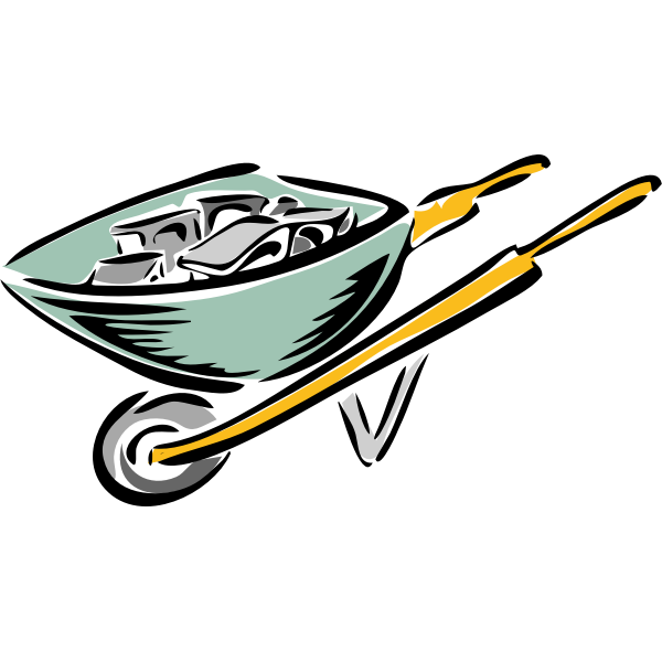 SVG Wheelbarrow vector clip art