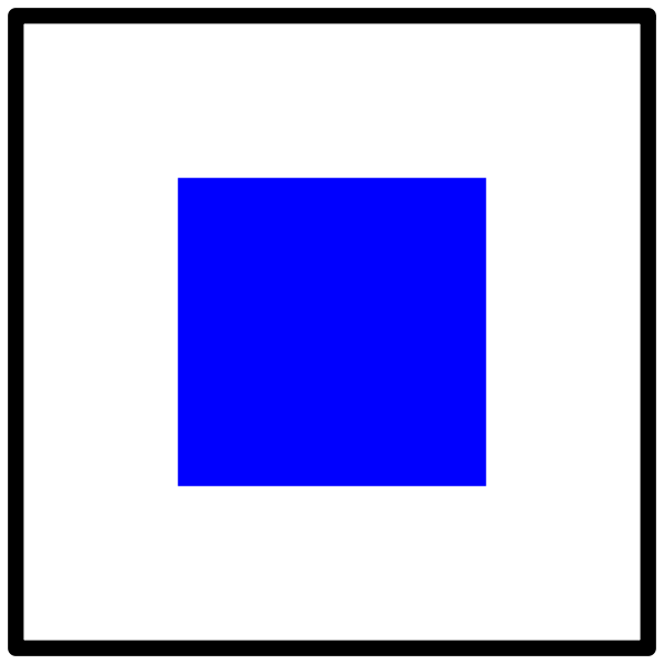 SVG White and blue square flag