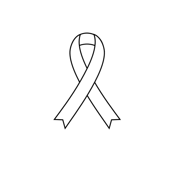 SVG White awareness ribbon vector drawing