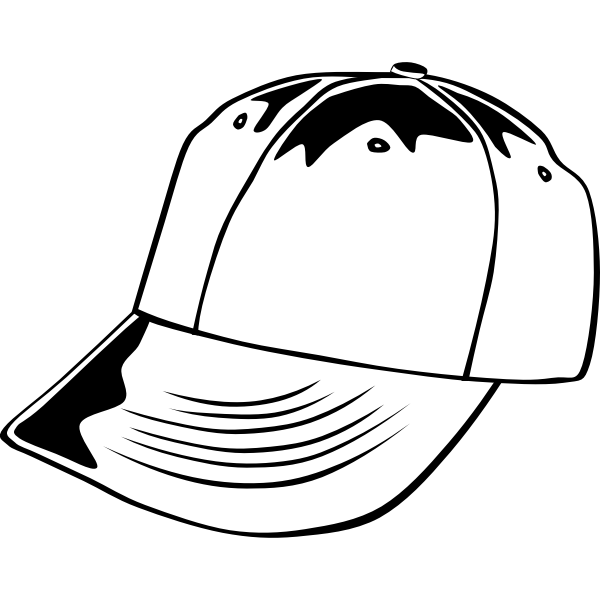 SVG White baseball cap vector image