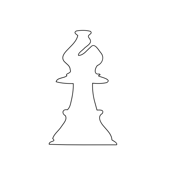 SVG White bishop chess piece