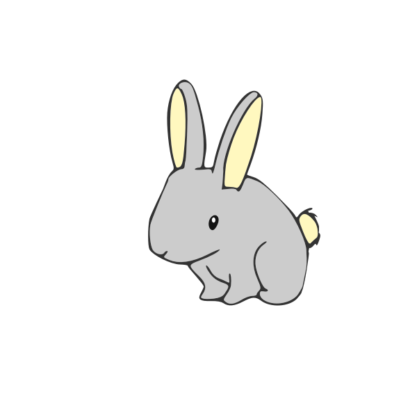 SVG White bunny