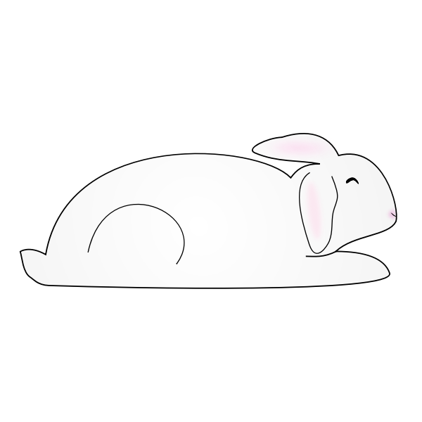 SVG White Bunny Rabbit