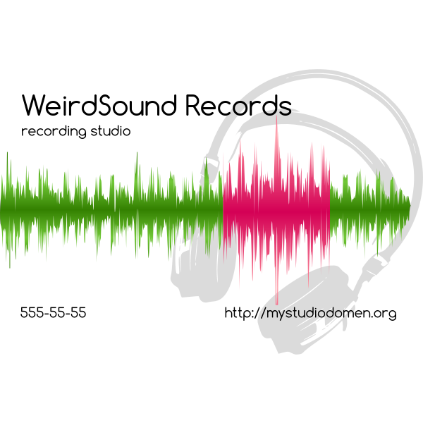 SVG White businesscard for recording studio
