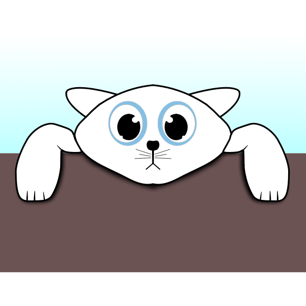 SVG White cat