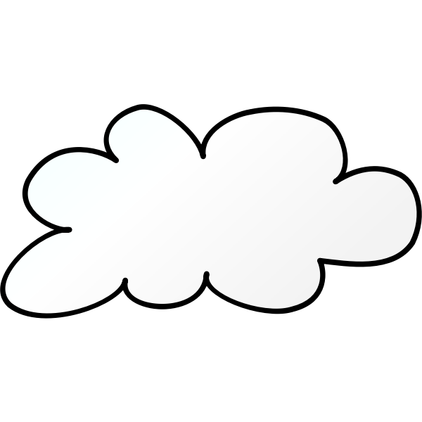 SVG White colored cloud sign vector clip art