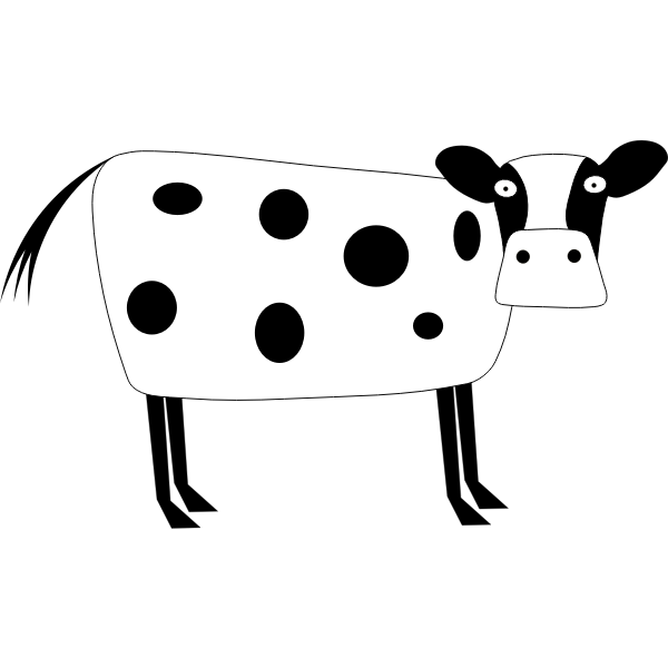 SVG White cow
