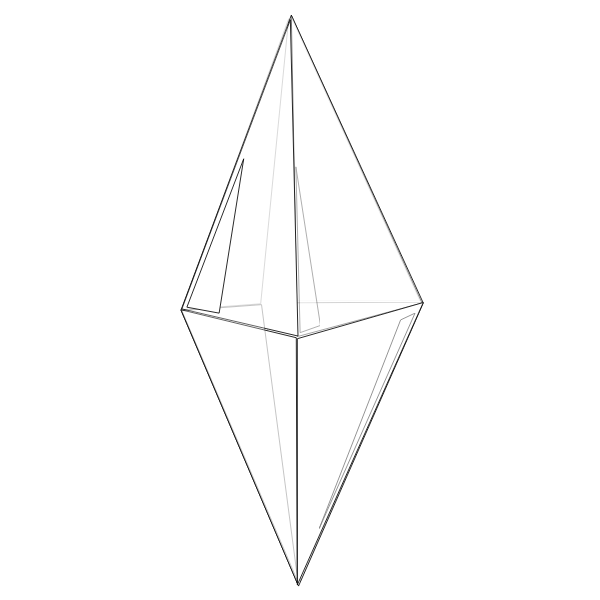 SVG white crystal line art