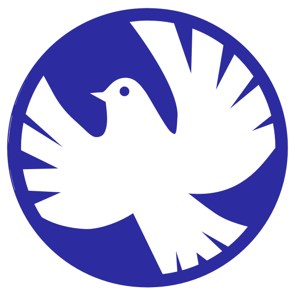 SVG White dove of peace vector illustration