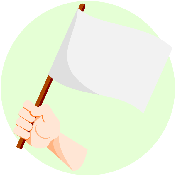 SVG White flag in hand