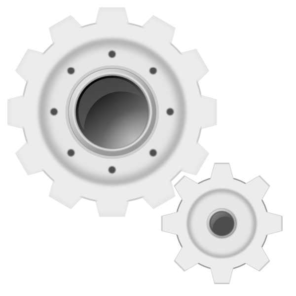 SVG White gears