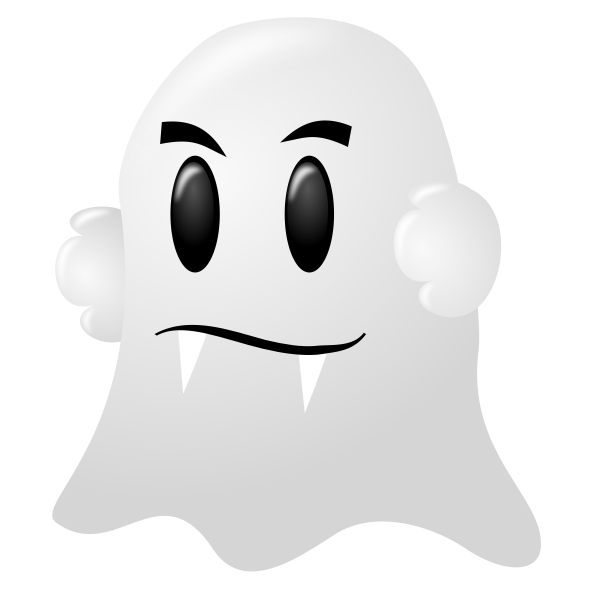 SVG White ghost vector illustration