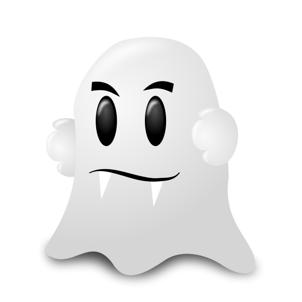 SVG White Halloween ghost vector illustration