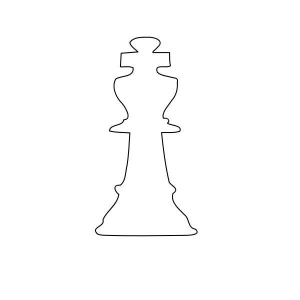 SVG White king chess piece